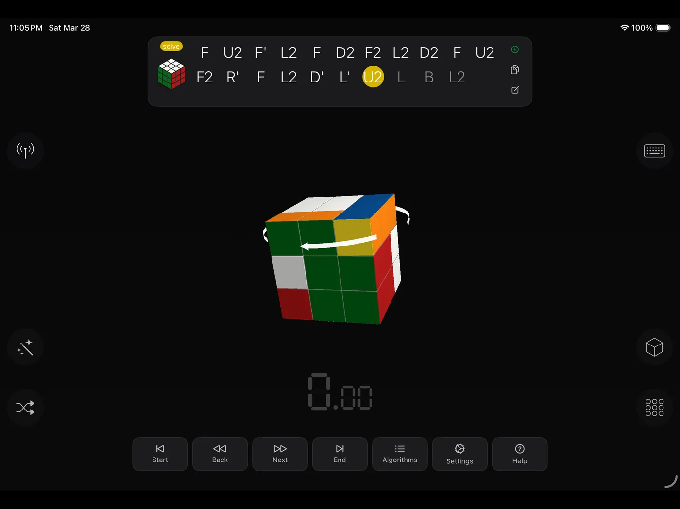 CubeZX iPad workspace screenshot.